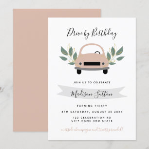 Woensdagparade met roze groene loof kaart