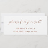 Woert Sienna Modern Minimalist Wedding Kaart (Voorkant)