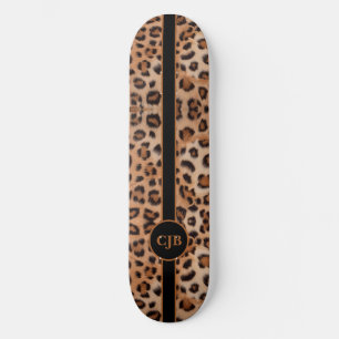 Woest en Moedig Luipaard Patroon Skateboard