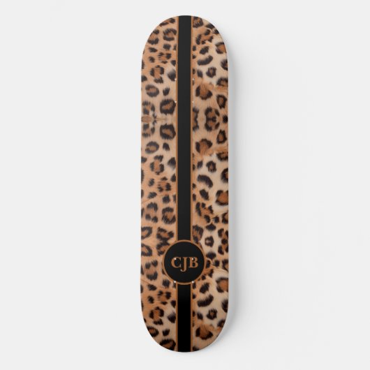 Woest en Moedig Luipaard Patroon Skateboard (Voorkant)
