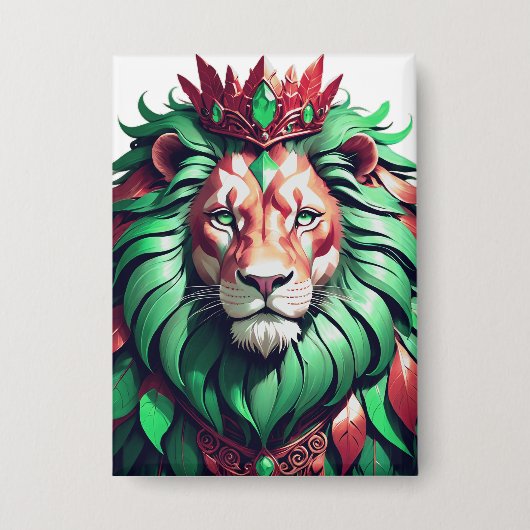 Woest Koning Premium Grafische Kunst P Button (Voorkant)