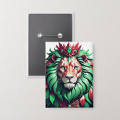 Woest Koning Premium Grafische Kunst P Button (Voorkant / Achterkant)