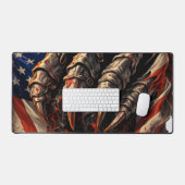 Woest monster dat kunst van de Amerikaanse vlag ve Bureaumat (Keyboard & Muis)