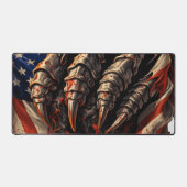 Woest monster dat kunst van de Amerikaanse vlag ve Bureaumat (Voorkant)