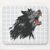 Woest Muizenpad met Wolf Raster Muismat (Voorkant)