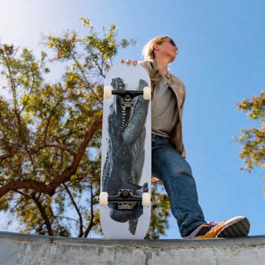 Woeste Alligator Reptiel Natuur Kunst Persoonlijk Skateboard (Buiten 1)