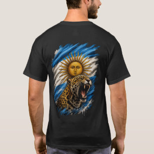 Woeste Argentijnse Jaguar & Sol de Mayo-vlag T-shirt