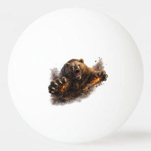 Woeste berenaanval – Power Animal Design Pingpongbal