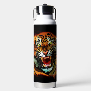 Woeste Brullende Tijger Waterfles Dappere Wilde Di