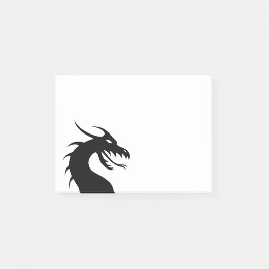Woeste Chinese Draak Silhouet Post-it® Notes (Voorkant)