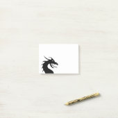 Woeste Chinese Draak Silhouet Post-it® Notes (Op bureau)