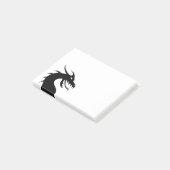 Woeste Chinese Draak Silhouet Post-it® Notes (Schuin)