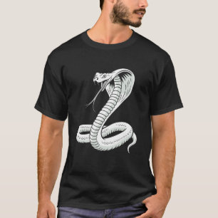 Woeste Cobra Slang Bedrukte Grafische Afbeelding T-shirt