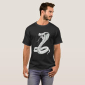 Woeste Cobra Slang Bedrukte Grafische Afbeelding T-shirt (Voorkant volledig)