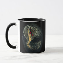 Woeste Cobra Slang Donkere Jungle Tattoo Kunst