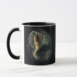Woeste Cobra Slang Donkere Jungle Tattoo Kunst Mok