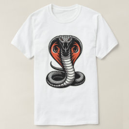 Woeste Cobra Slang Illustratie Krachtig Design T-shirt