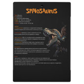 Woeste Dino Spinosaurus Kinder Klembord (Achterkant)
