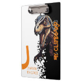 Woeste Dino Velociraptor Kinderen Klembord (Links)