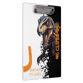 Woeste Dino Velociraptor Kinderen Klembord (Rechts)