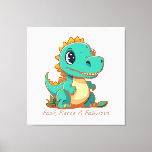 Woeste Dinosauriërs Canvas Afdruk (Voorkant)