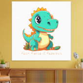 Woeste Dinosauriërs Canvas Afdruk (Insitu (Woonkamer))