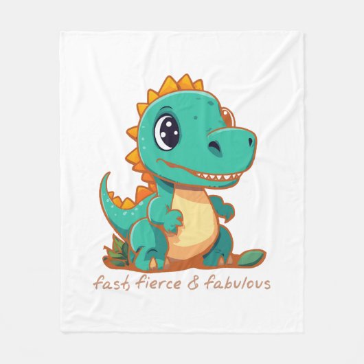 Woeste Dinosauriërs Fleece Deken (Voorkant)