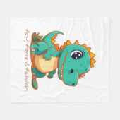 Woeste Dinosauriërs Fleece Deken (Voorkant (Horizontaal))