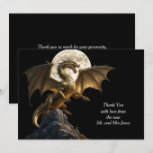 Woeste Draak die zich Opricht Bedankkaart (Voorkant / Achterkant)