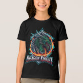 Woeste Drakenridder Fantasy Gaming Pantser Kindere Tri-Blend Shirt (Voorkant)