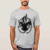 Woeste driekoppige hond t-shirt (Voorkant)