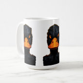 Woeste Eend - Moedig en Stout Koffiemok (Voorkant links)