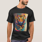 "Woeste elegantie: Tiger Mannen" T-shirt (Voorkant)