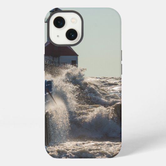 Woeste golven bij St Joseph iPhone Hoesje (Achterkant)