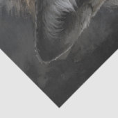 Woeste Grijze Wolf Decoupage Tissuepapier (Detail)