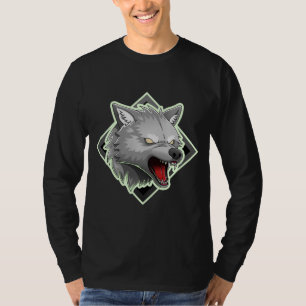 Woeste Grijze Wolf Kop - Roofdier Spirit Grafisch T-shirt