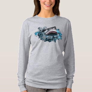 Woeste Haaien Oceaan Splash Krachtige Kustavontuur T-shirt
