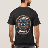 Woeste Hondenillustratie Embleem T-shirt (Achterkant)