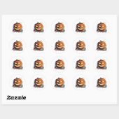 Woeste Jack Halloween Ronde Sticker (Vel)