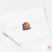Woeste Jack Halloween Ronde Sticker (Envelop)
