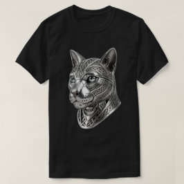 Woeste Keltische Zilveren Kattenkop – Stealth Warr T-shirt