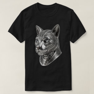 Woeste Keltische Zilveren Kattenkop – Stealth Warr T-shirt