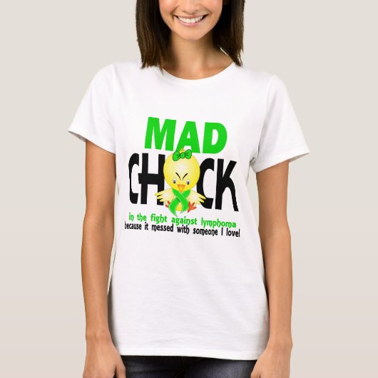 Woeste Kip In De Strijd Tegen Lymfoom T-shirt (Voorkant)