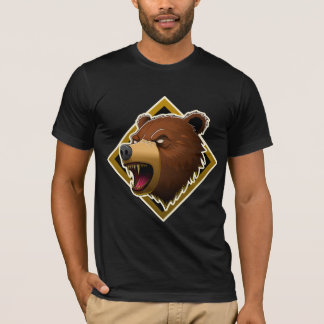 Woeste Kop van Grijze Beer - Roofdier Spirit Grafi T-shirt