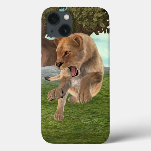 Woeste Leeuwinnen Jungle Avontuur Kunst Case-Mate iPhone Case (Achterkant)