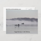 woeste ochtend op het meer briefkaart (Voorkant / Achterkant)