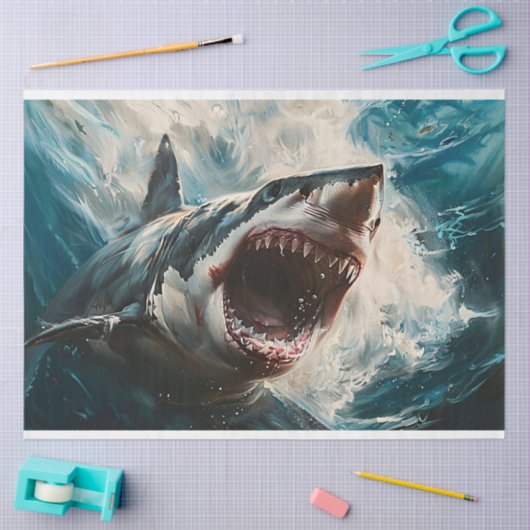 woeste ontkoppeling van haaien tissuepapier (Craft)