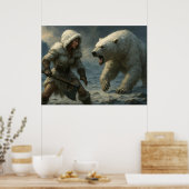 Woeste ontmoeting in de Arctis Poster (Keuken)
