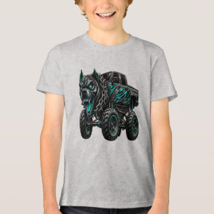 Woeste Pitbull Monster Truck Tri-Blend Shirt