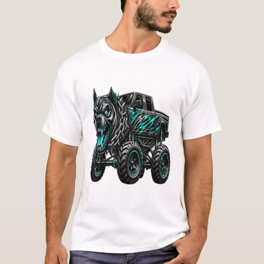Woeste Pitbull Monstertruck T-shirt (Voorkant)